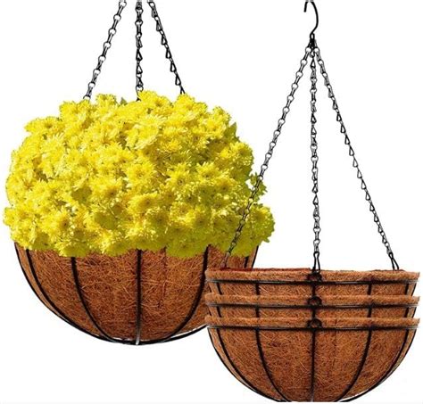 Hanging Baskets for Plants Outdoor(10 inch 2 Pack)- Coconut Coir ...