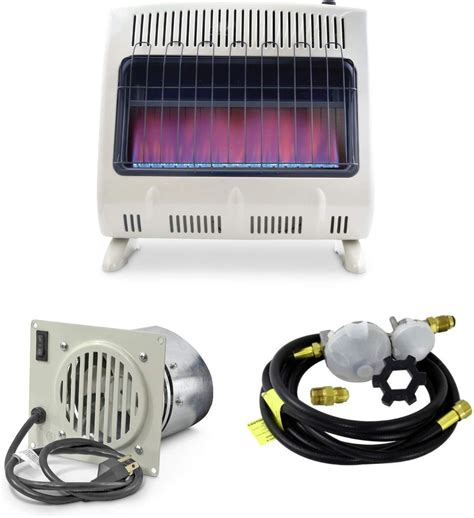 Amazon.com: Mr. Heater 30,000 BTU Unvented Blue Flame Propane Fired Room Heater with Built In ...