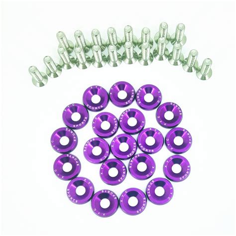 Buy 20 PCS XYC Sports Billet Aluminum Fender Washer Engine Bay Dress Up ...