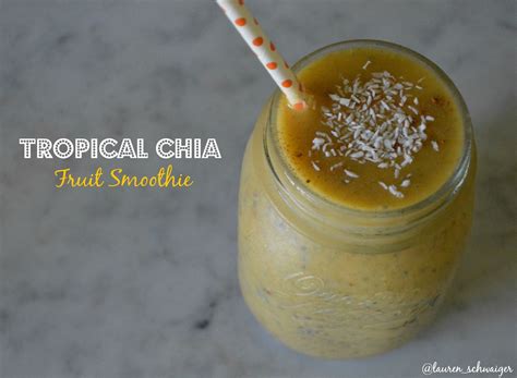 Tropical Chia Fruit Smoothie - Lauren Schwaiger
