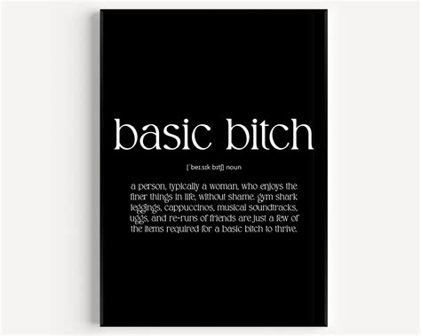 Basic Bitch Definition Print - Magic Posters