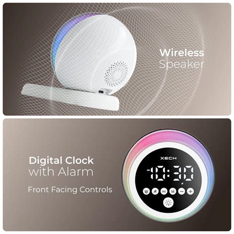 Alarm Clock for Students and Heavy Sleepers, Clock Speaker with RGB ...