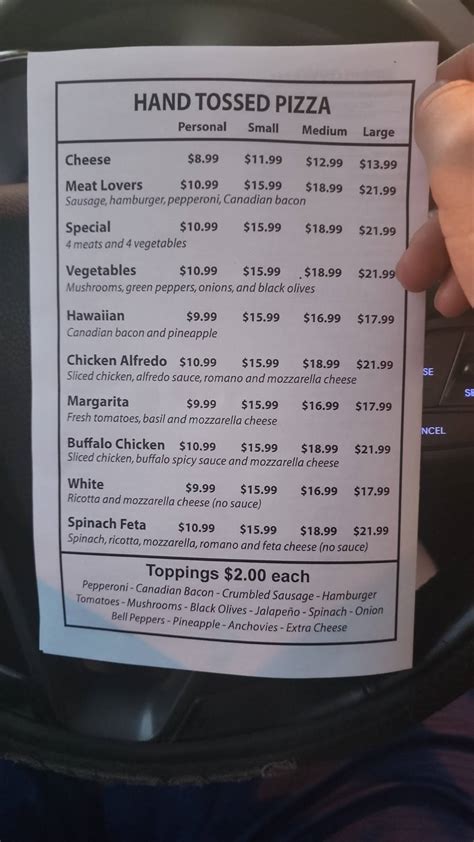 Menu at Pastafina Mineral Wells pizzeria, Mineral Wells, 201 N Oak Ave