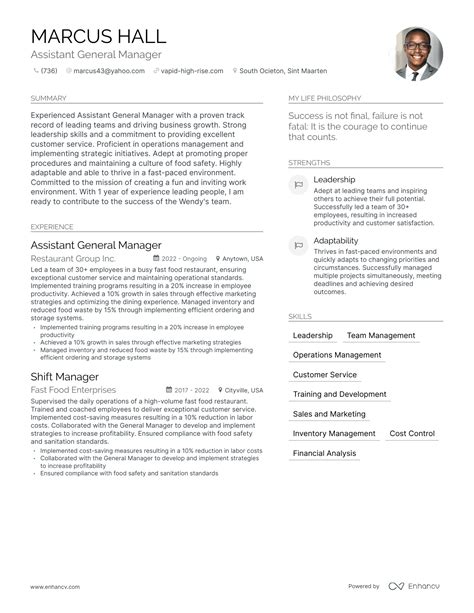 3 Assistant General Manager Resume Examples & How-To Guide for 2024