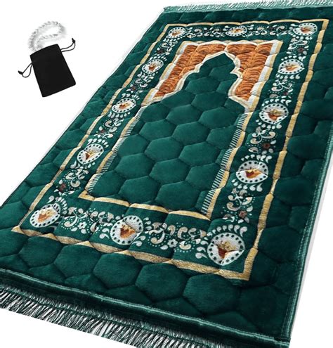 Amazon.com: Morjor Thick Prayer Mat, Soft Muslim Prayer Rug Islam Men ...