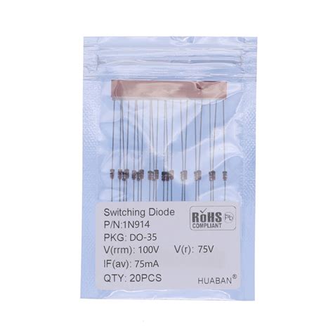 20PCS 1N914 Small Signal Fast Switching Diodes High-Speed Axial 75mA ...