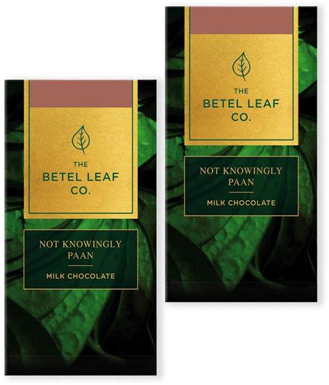 The Betel Leaf Company PAAN Infused Milk Chocolate Bar- Premium ...