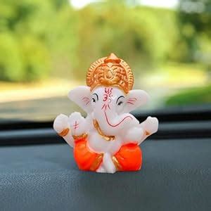 Buy ascension Resin Handcrafted White Ochre Beautiful Lord Bappa ...