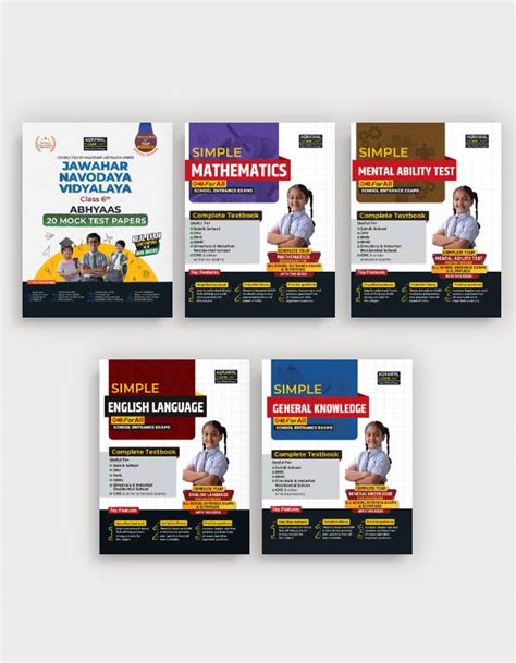 Examcart Jawahar Navodaya School Class 6 Abhyaas Mock Papers + Math