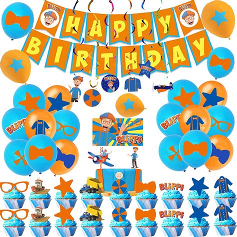 Buy Birthday Balloons Blippi Decorations Blippi Birthday Balloons ...