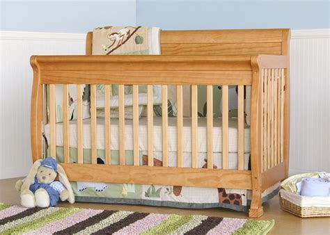Convertible Crib - Honey Oak | Convertible crib, Cribs, Baby furniture