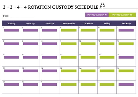 2-2-3 Rotation Custody Schedule Template - Google Docs | Word - Highfile