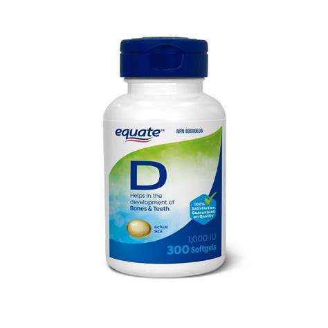 Equate Vitamin D 1000 IU Softgel x 300 Softgels - DRUG MART
