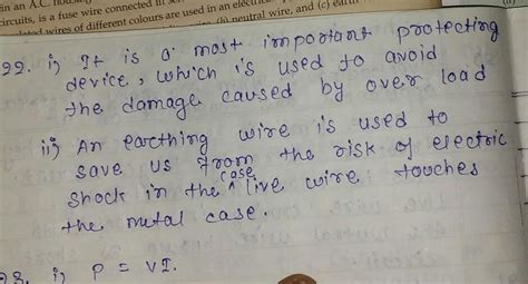 Explain the importance of using in a household electric circuit; (i ...