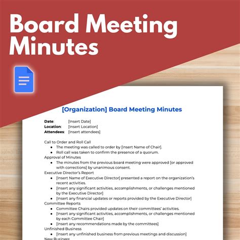 Board Of Directors Minutes Of Meeting Template - Printable Calendar ...