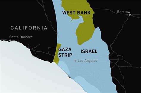 How big are Israel and Gaza? Smaller than you might think - Los Angeles Times
