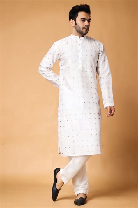 Buy White Kurta Pajama & Silk Kurta Pajama For Men- Apella