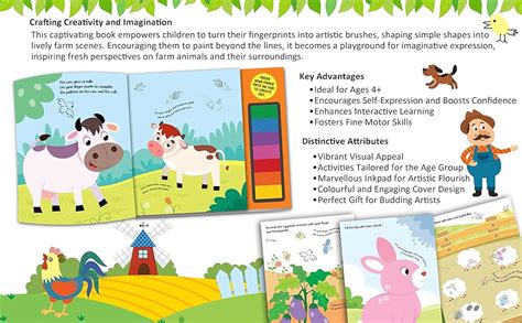 Buy Farm Fingerprint Art Activity Book for Children Age 4 - 9 years ...