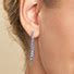 14K White Gold Single Trail Ombre Sapphire Drop Earrings-8329709w14