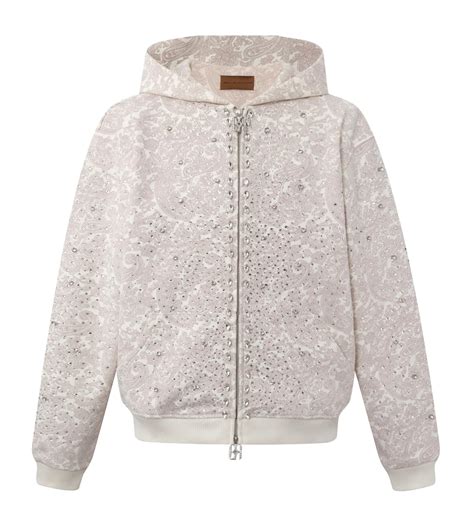 Birth of Royal Child Cashew Blossom Pearl Zipper Hoodie White – Restock AR