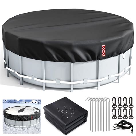 LXKCKJ 24 Ft Round Pool Cover, Solar Pool Covers for Above Ground Pools ...