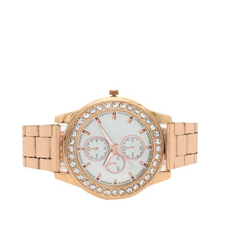 Buy Joker & Witch Bella Rhinestoes Studded Chrono Rosegold Watch Online
