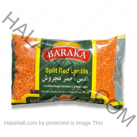 BARAKA Split red Lentils 908 gm • Halal Meat & Grocery By Halal 4 ALL
