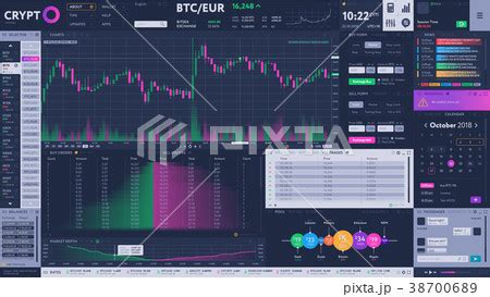 Cryptocurrency exchange terminal interfaceのイラスト素材 [38700689] - PIXTA