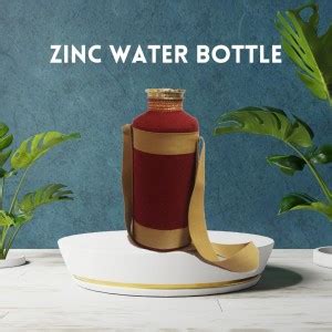surahiwala Zinc Water Bottle (Round) 1000 ml Brass Bottle - Buy ...