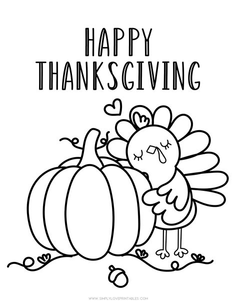 Free Printable Thanksgiving Coloring Pages - Simply Love Printables ...