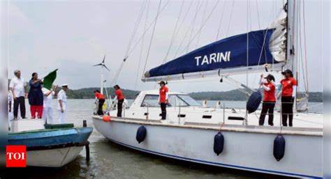 Navy's women team sets sail from Goa to circumnavigate globe | India ...