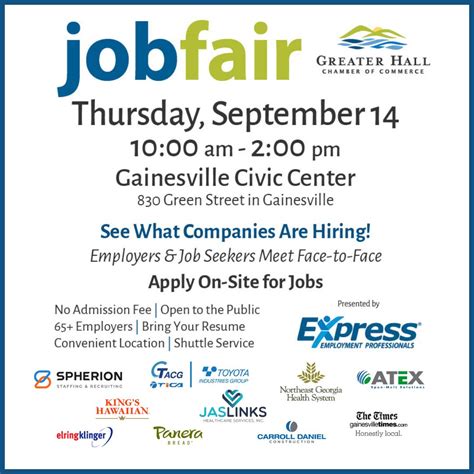 Melissa Maddox on LinkedIn: Job Fair, Thursday, Sept 14, Gainesville ...