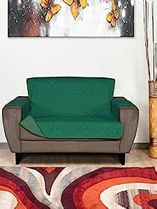 Home by Nilkamal Reversible 2 Seater Polyester Sofa Cover, Emerald and ...