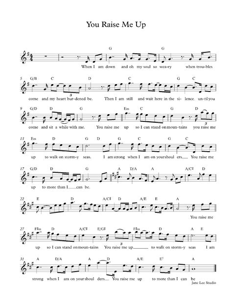 Ripple Thoughts: You Raise Me Up Violin Sheet
