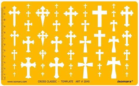 Isomars Cross & Crosses Jewellery Design Shapes Template – Drawing ...