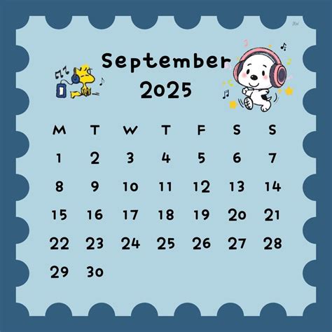 September 2025 Calendar in 2025 | Cute calendar, Scrapbook book ...