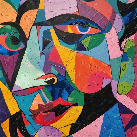 Premium Photo | Pablo Picasso artist inspired style pattern bright ...