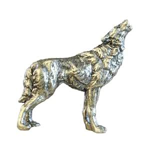 Buy bnf® Copper Alloy Wolf Ornament Small Realistic Sculpture for ...