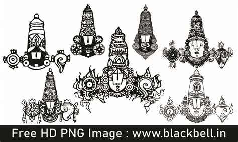 Lord Balaji Black & White Clipart