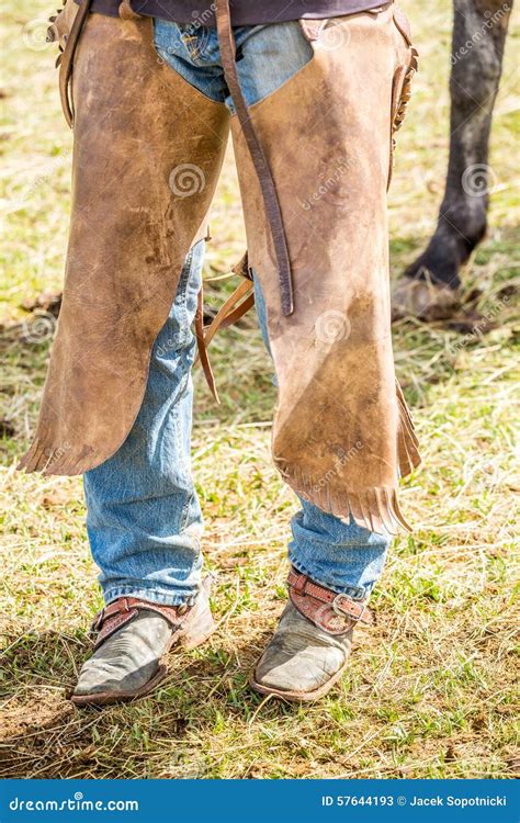 Close up of cowboy s chaps stock image. Image of close - 57644193