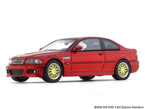 BMW M3 E46 Red BBS 1:64 Stance Hunters diecast scale model collectible ...