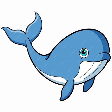 Vector illustration of a bowhead whale | Premium AI-generated vector
