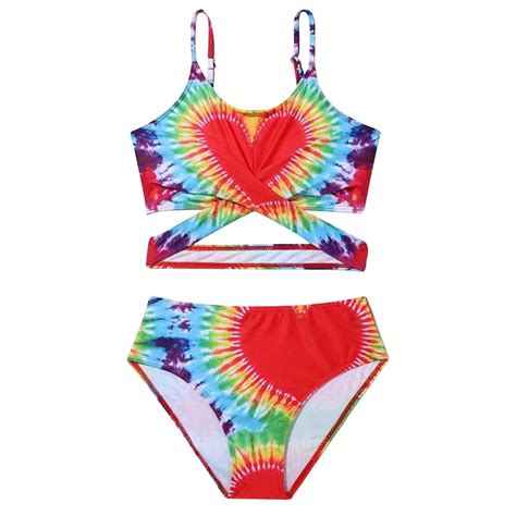 WEIYLL Girls One Piece Swimsuits Bikini 2 Piece Bikini Teenager ...