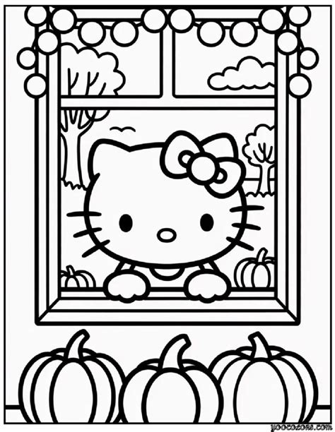 12 Hello Kitty Fall Coloring Pages - Free Printable For Kids