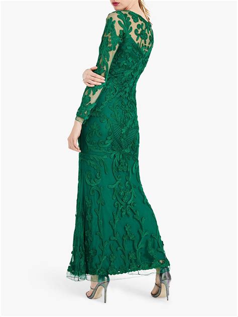 Phase Eight Nikita Lace Embroidered Maxi Dress, Emerald Green at John ...