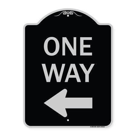Signmission One Way Left Arrow Heavy-Gauge Aluminum Architectural Sign ...