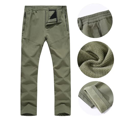 Men-Winter-Casual-Pants-Waterproof-Windproof-Plush-Pants-Fleece-Lined ...