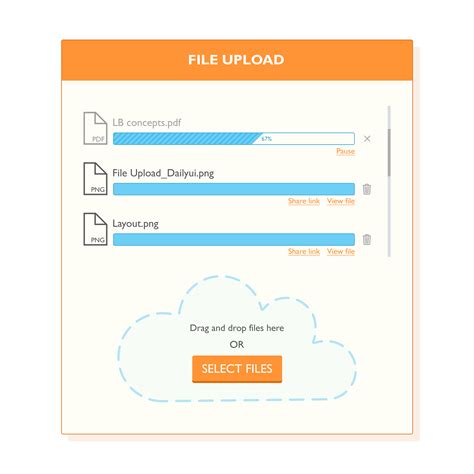 File upload UI design | Behance