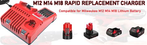 Multi-Voltage Lithium Ion Battery Charger – 12V & 18V, 3A Output, Replacement For 48-59-1812, Compatible With 12-18V Series Batteries