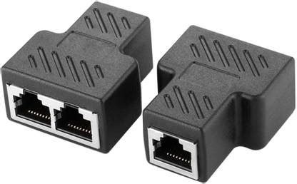 DEALZIA Ethernet Splitter, 1 to 2 Extender Connector Female to 2 Female ...